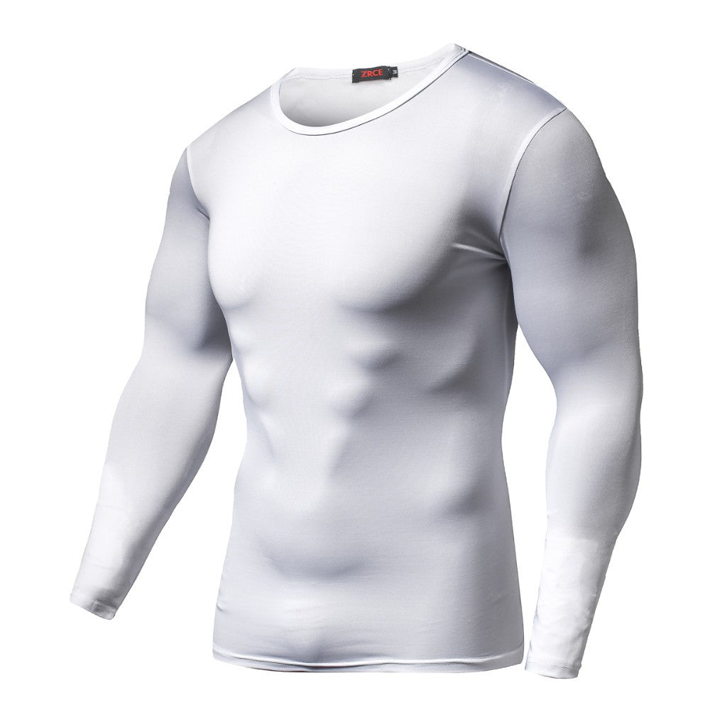 Quick Dry Compression Shirt Long Sleeves - hvid
