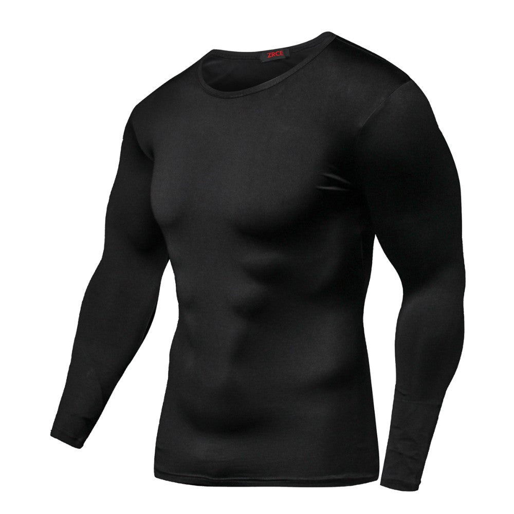 Quick Dry Compression Shirt Long Sleeves - sort