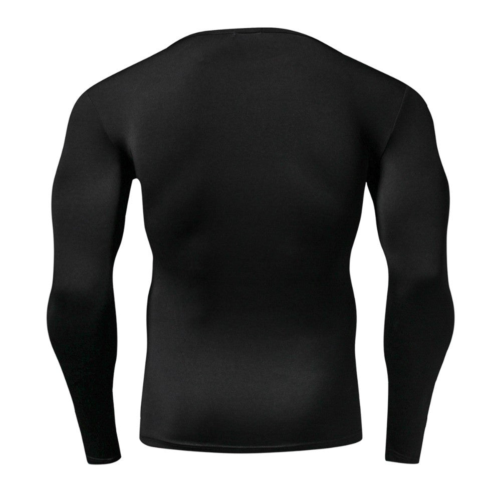 Quick Dry Compression Shirt Long Sleeves - sort