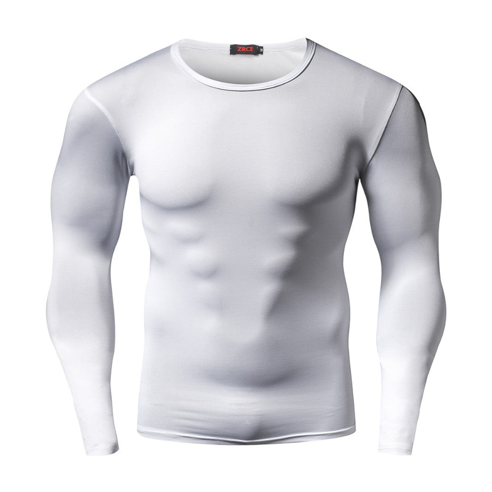Quick Dry Compression Shirt Long Sleeves - hvid